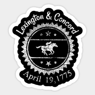 Paul Revere Lexington Concord Battle Revolutionary War Sticker